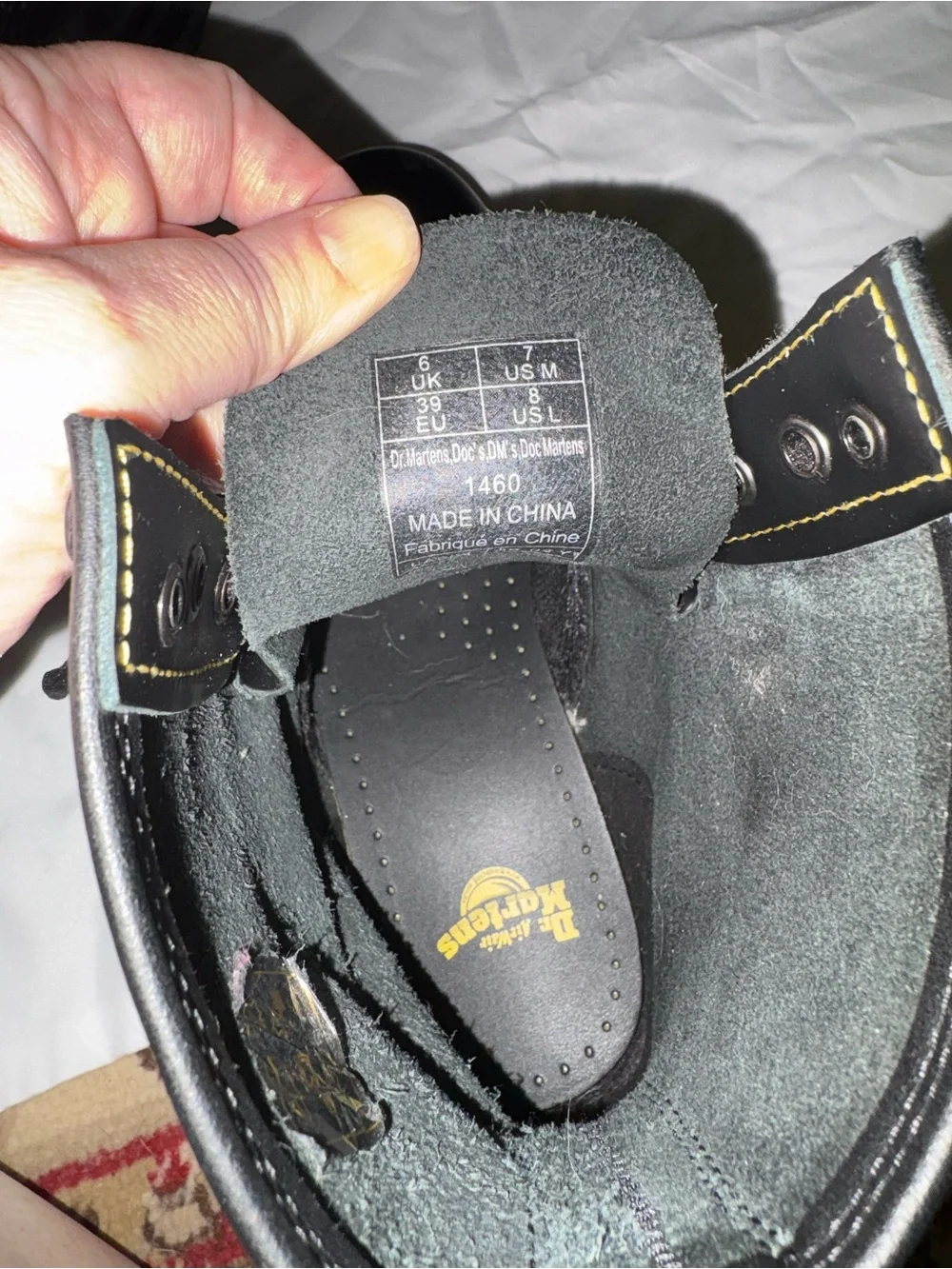 Dr. Martens Black Patent Lace-Up Combat Boots
